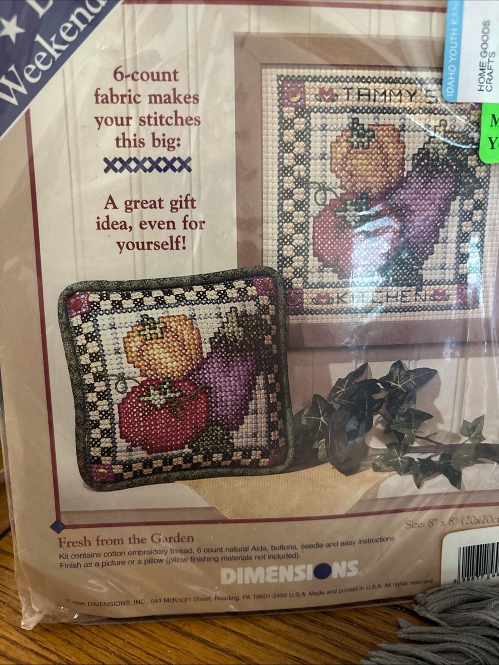 Fresh from the Garden Cross-Stitch Kit in Red, Purple, Yellow